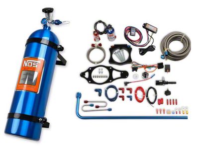 NOS Plate Wet Nitrous System; 15 lb. Blue Bottle (14-19 Corvette C7)