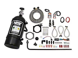 NOS Plate Wet Nitrous System for 90mm or 92mm 4-Bolt Drive-By-Wire Throttle Bodies; Black Bottle (97-13 Corvette C5 & C6)