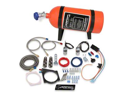 NOS Sniper Wet Nitrous System for 102mm or 105mm 4-Bolt Throttle Body; Orange Bottle (05-12 Corvette C6)