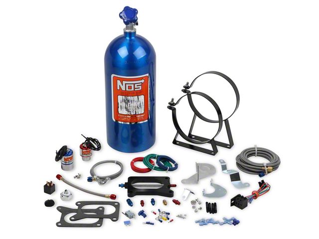 NOS Plate Wet Nitrous System; Blue Bottle (03-04 Mustang Cobra)