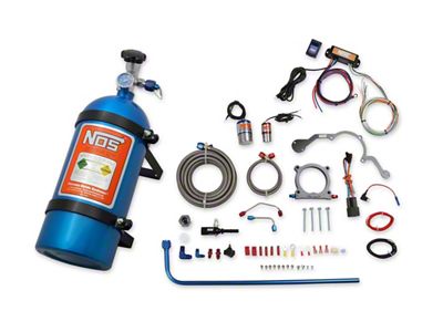 NOS Plate Wet Nitrous System; Blue Bottle (18-23 Mustang GT)