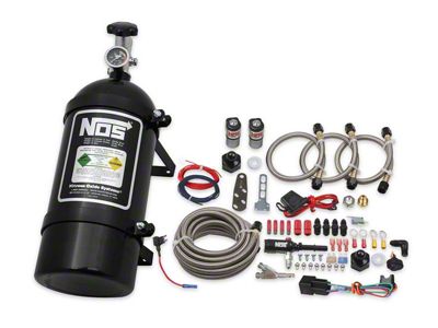 NOS Single Fogger Wet Nitrous System; Black Bottle (12-17 Mustang V6; 11-23 Mustang GT)