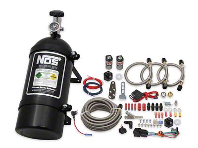 NOS Single Fogger Wet Nitrous System; Black Bottle (86-95 5.0L Mustang; 96-98 Mustang GT, Cobra)