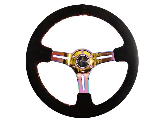 Red Leather NRG 350MM 3.5Deep Dish 6-Hole Black Spoke 14 Racing Red Leather NRG 350MM 3.5Deep Dish 6-Hole Black Spoke 14 Racing