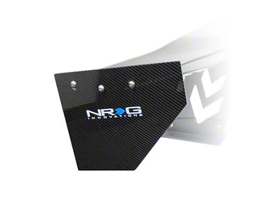 NRG Innovations 59-Inch Rear Spoiler Large End Plate; Carbon Fiber (Universal; Some Adaptation May Be Required)