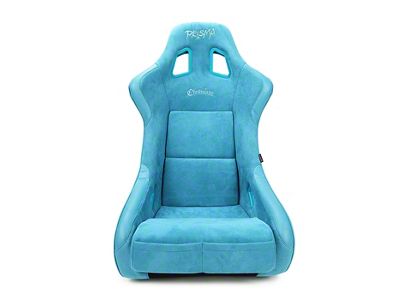 NRG Innovations Prisma Chromatic Medium Bucket Seat; Dark Teal Vegan Suede (Universal; Some Adaptation May Be Required)