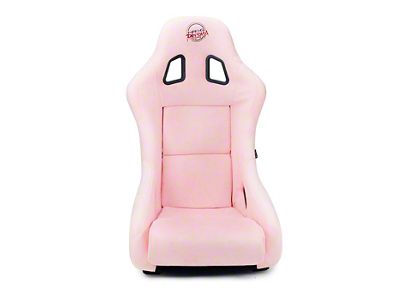 NRG Innovations Prisma Medium Bucket Seat; Pink Alcantara Vegan (Universal; Some Adaptation May Be Required)