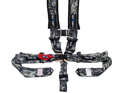 NRG Innovations SFI 16.1 5-Point Latch-Link Racing Seat Belt Harness; Digital Camo (Universal; Some Adaptation May Be Required)