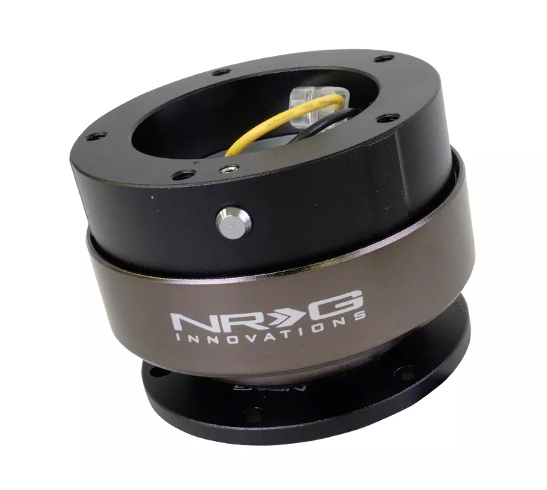 NRG Gen 2.5 Black/Black Chrome Ring Steering Wheel Quick Release main image 1