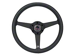 NRG Innovations All Aluminum 330mm Steering Wheel with Heritage Solid Spokes; Anodized Black (Universal; Some Adaptation May Be Required)