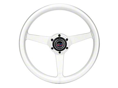 NRG Innovations All Aluminum 330mm Steering Wheel with Heritage Solid Spokes; Anodized Silver (Universal; Some Adaptation May Be Required)