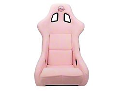 NRG Innovations Prisma Large Bucket Seat; Pink Alcantara Vegan (Universal; Some Adaptation May Be Required)