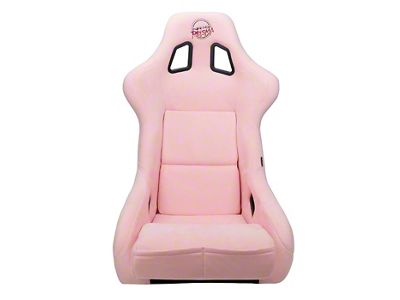 NRG Innovations Prisma Large Bucket Seat; Pink Alcantara Vegan (Universal; Some Adaptation May Be Required)