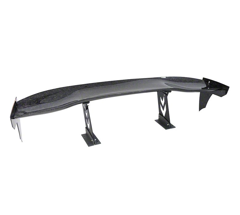 NRG Innovations 59-Inch Rear Spoiler Dagger End Plate; Carbon Fiber (Universal; Some Adaptation May Be Required)