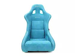 NRG Innovations Prisma Chromatic Large Bucket Seat; Dark Teal Vegan Suede (Universal; Some Adaptation May Be Required)