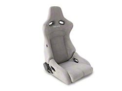 NRG Innovations Prisma Lab Reclinable Bucket Seats; Medium; Grey Suede (Universal; Some Adaptation May Be Required)