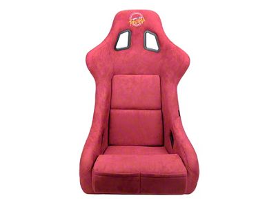 NRG Innovations Prisma Large Bucket Seat; Maroon Alcantara Vegan (Universal; Some Adaptation May Be Required)