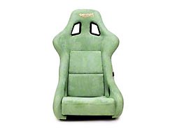 NRG Innovations Prisma Large Bucket Seat; Olive Alcantara Vegan (Universal; Some Adaptation May Be Required)
