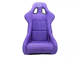 NRG Innovations Prisma Large Bucket Seat; Purple Alcantara Vegan (Universal; Some Adaptation May Be Required)