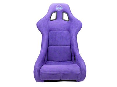 NRG Innovations Prisma Large Bucket Seat; Purple Alcantara Vegan (Universal; Some Adaptation May Be Required)