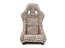 NRG Innovations Prisma Savage Medium Bucket Seat; Brown Vegan Cheetah Print (Universal; Some Adaptation May Be Required)