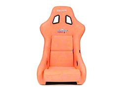 NRG Innovations Prisma Ultra Bucket Seat; Large; Grey Pearlized and Peach Microfiber (Universal; Some Adaptation May Be Required)