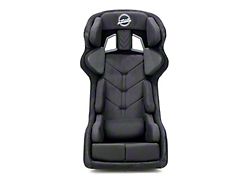 NRG Innovations FIA Competition Snugged Fit Thick Cushion Bucket Seat with Head Containment and Velcro Paddings; Black Fabric (Universal; Some Adaptation May Be Required)