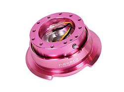 NRG Innovations Steering Wheel Hub Quick Release; Pink with Pink Ring (Universal; Some Adaptation May Be Required)