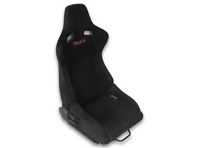 NRG Innovations Prisma Lab Reclinable Bucket Seats; Medium; Black Suede (Universal; Some Adaptation May Be Required)