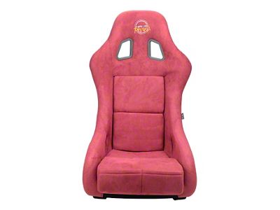 NRG Innovations Prisma Medium Bucket Seat; Maroon Alcantara Vegan (Universal; Some Adaptation May Be Required)