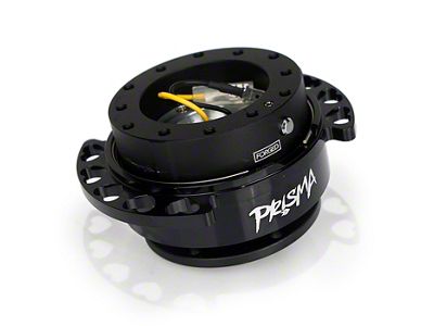 NRG Innovations Steering Wheel Hub Quick Release; Black with Black Heart Cutout Ring (Universal; Some Adaptation May Be Required)