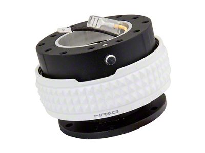 NRG Innovations Steering Wheel Hub Quick Release; Black with Glow in the Dark Pyramid Ring (Universal; Some Adaptation May Be Required)