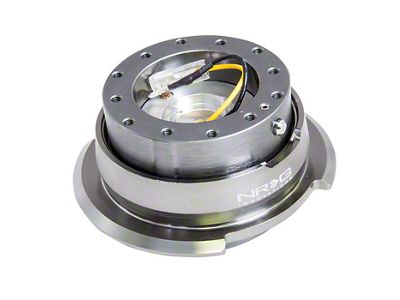 NRG Innovations Steering Wheel Hub Quick Release; Black with Gunmetal Ring (Universal; Some Adaptation May Be Required)