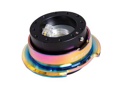 NRG Innovations Steering Wheel Hub Quick Release; Black with Neo Chrome Ring (Universal; Some Adaptation May Be Required)