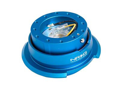 NRG Innovations Steering Wheel Hub Quick Release; Blue with Blue Ring (Universal; Some Adaptation May Be Required)