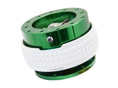 NRG Innovations Steering Wheel Hub Quick Release; Green with Glow in the Dark Pyramid Ring (Universal; Some Adaptation May Be Required)