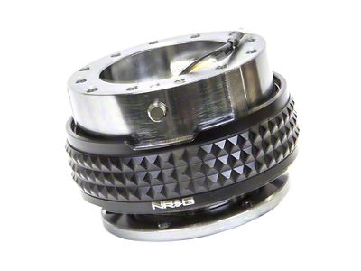 NRG Innovations Steering Wheel Hub Quick Release; Gunmetal with Black Pyramid Ring (Universal; Some Adaptation May Be Required)