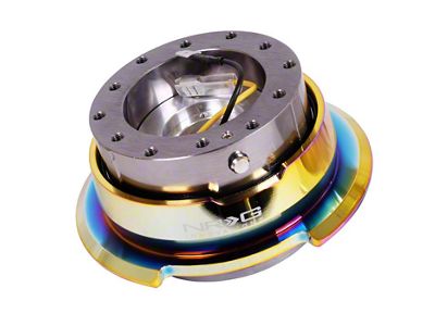 NRG Innovations Steering Wheel Hub Quick Release; Gunmetal with Neo Chrome Ring (Universal; Some Adaptation May Be Required)