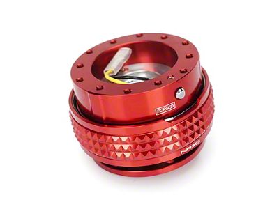 NRG Innovations Steering Wheel Hub Quick Release; Red with Minty Fresh Pyramid Ring (Universal; Some Adaptation May Be Required)