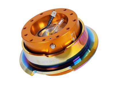 NRG Innovations Steering Wheel Hub Quick Release; Rose Gold with Neo Chrome Ring (Universal; Some Adaptation May Be Required)