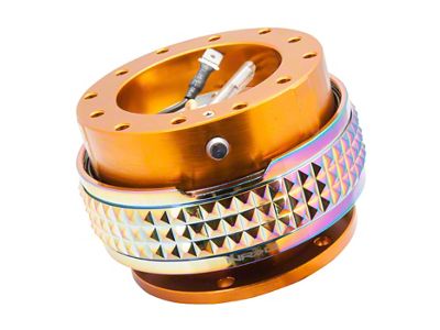 NRG Innovations Steering Wheel Hub Quick Release; Rose Gold with Neochrome Pyramid Ring (Universal; Some Adaptation May Be Required)