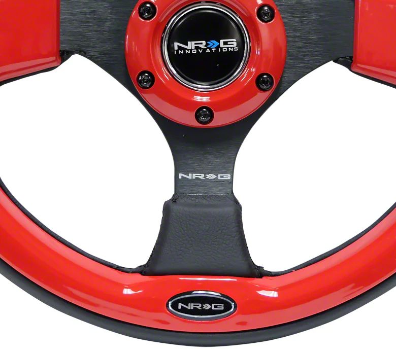 NRG Innovations Camaro Pilota Series 320mm Steering Wheel; Black