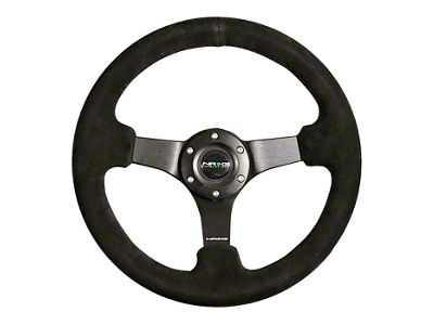 NRG Innovations 330mm 3-Inch Deep Dish Steering Wheel; Black Suede (Universal; Some Adaptation May Be Required)