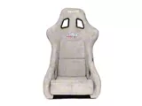 NRG Innovations Prisma Ultra Large Bucket Seat; Gray Alcantara and Gold Back (Universal; Some Adaptation May Be Required)