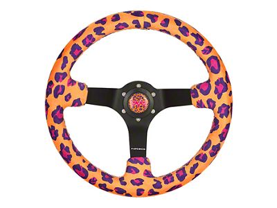 NRG Innovations Savage Inspired 350mm Steering Wheel; Orange (Universal; Some Adaptation May Be Required)