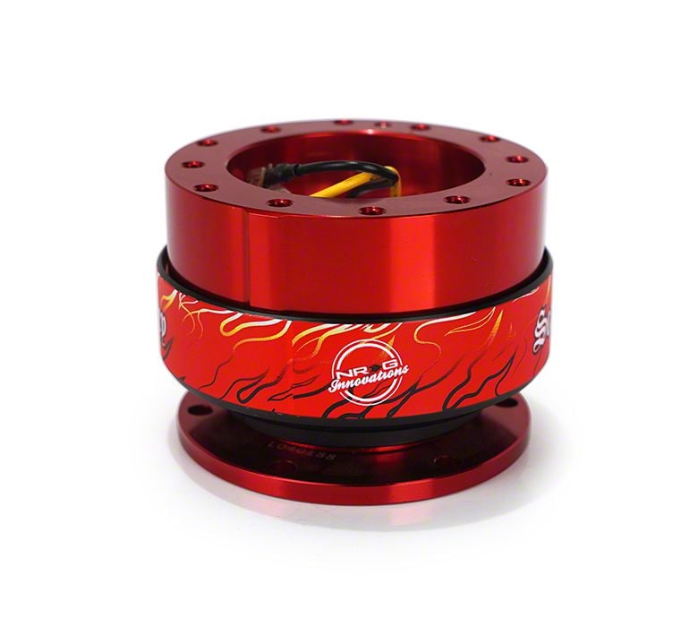 NRG Innovations Charger 2.0 Steering Wheel Hub Quick Release; Red