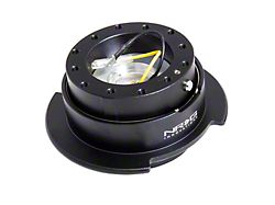 NRG Innovations 2.5 Steering Wheel Hub Quick Release; Black Body with Black Ring (Universal; Some Adaptation May Be Required)