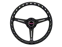 NRG Innovations All Aluminum 330mm Extra Light Steering Wheel; Anodized Black (Universal; Some Adaptation May Be Required)