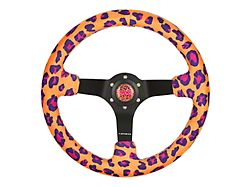 NRG Innovations Savage Inspired 350mm Steering Wheel; Orange (Universal; Some Adaptation May Be Required)