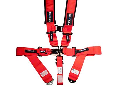 NRG Innovations SFI 16.1 5-Point Latch-Link Racing Seat Belt Harness; Red (Universal; Some Adaptation May Be Required)